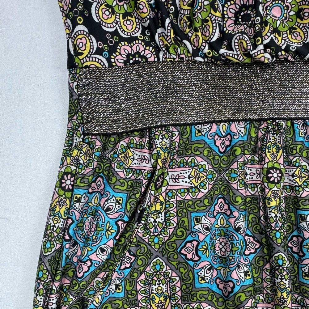 Authentic Y2K Baby Phat Bubble Hem Tube Dress McBling Paisley‎ Floral Mini Small - Picture 7 of 13